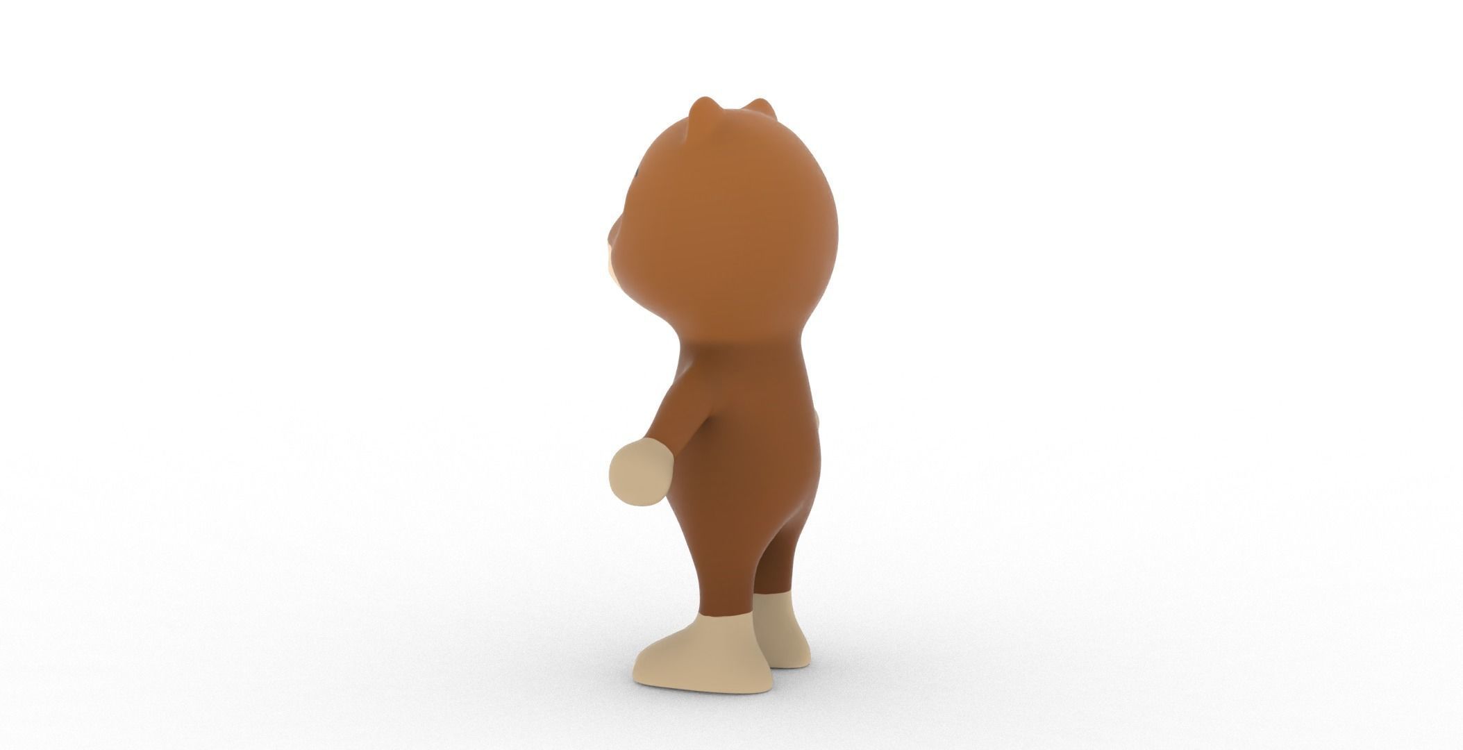 Character001 Animated Bear 3D Low-poly 3D model_25
