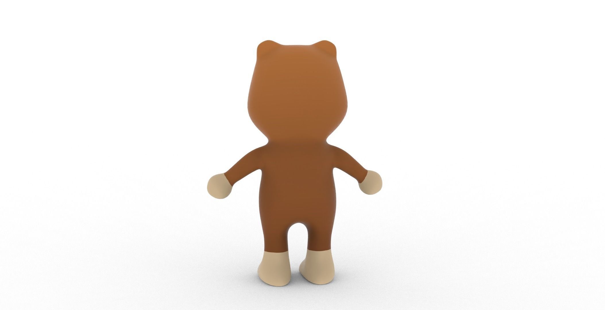 Character001 Animated Bear 3D Low-poly 3D model_21