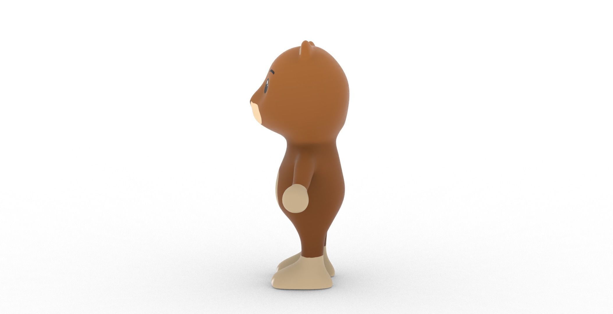 Character001 Animated Bear 3D Low-poly 3D model_17