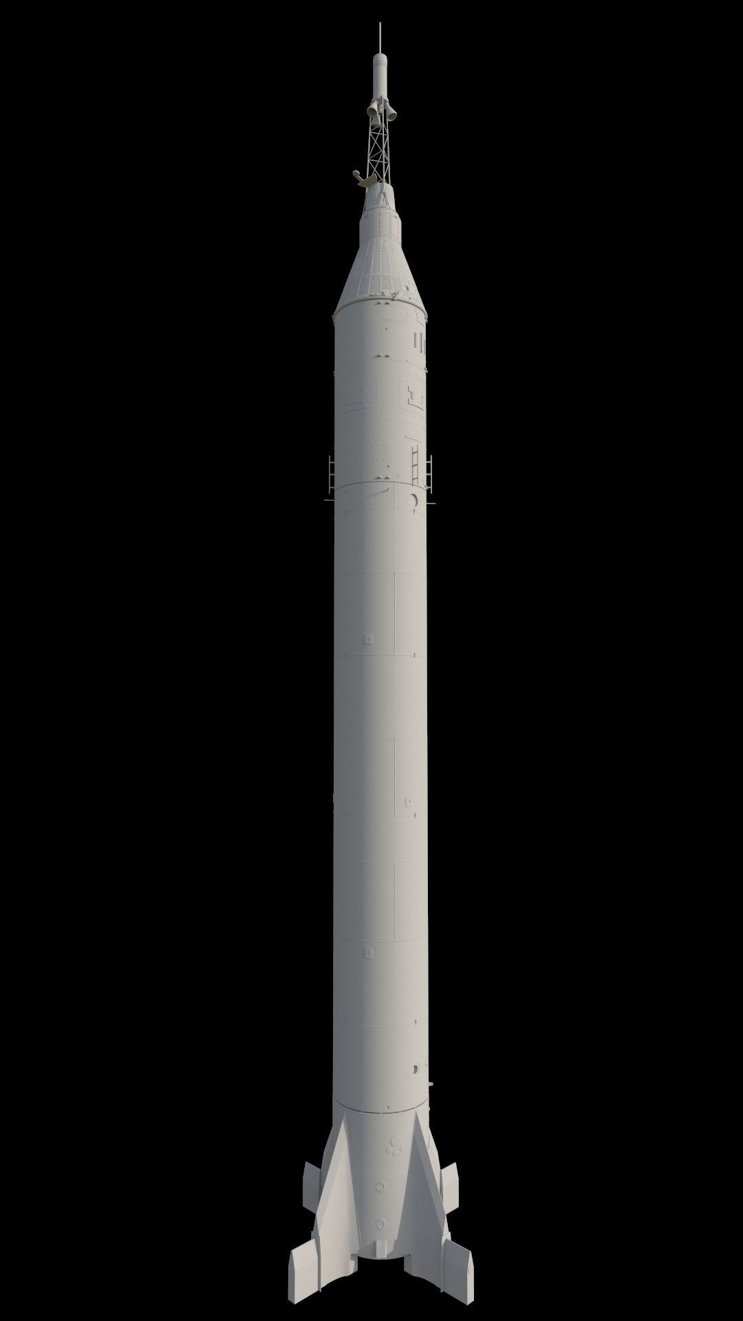 High quality 3d model Mercury-Redstone rocket 3D model_4