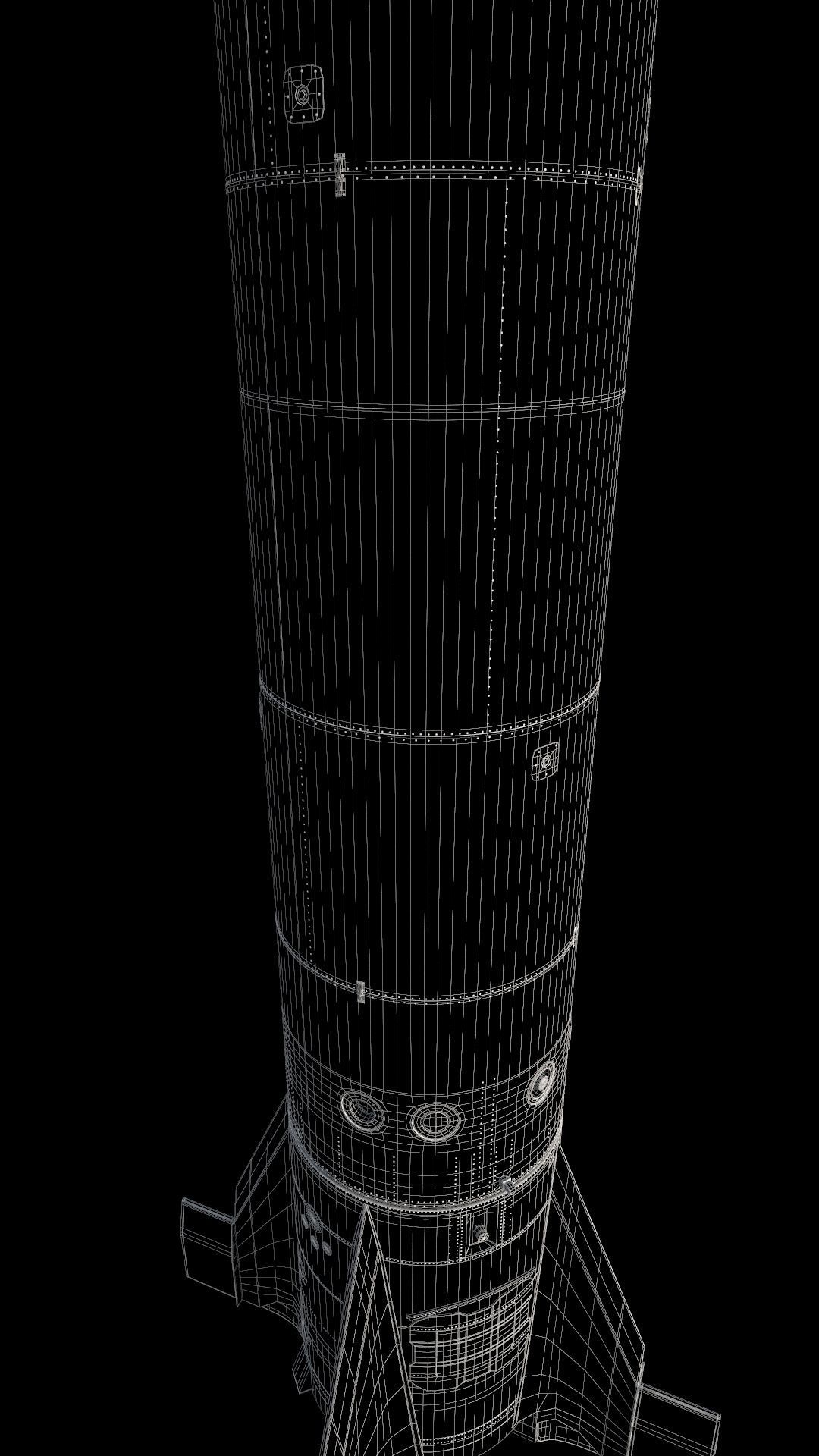 High quality 3d model Mercury-Redstone rocket 3D model_7
