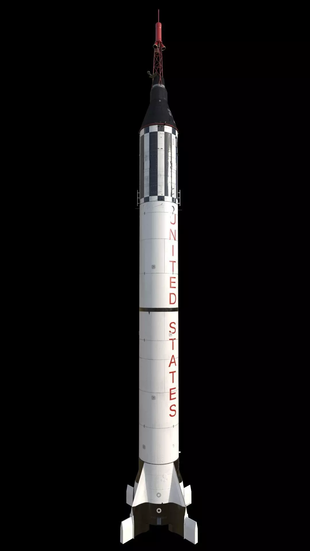High quality 3d model Mercury-Redstone rocket 3D model_0