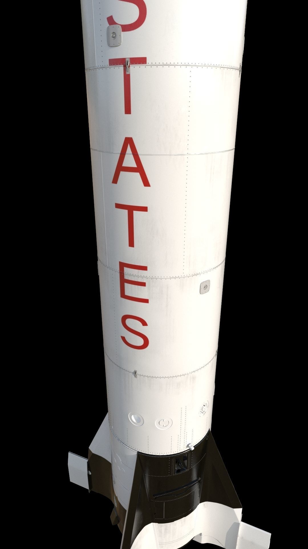 High quality 3d model Mercury-Redstone rocket 3D model_1