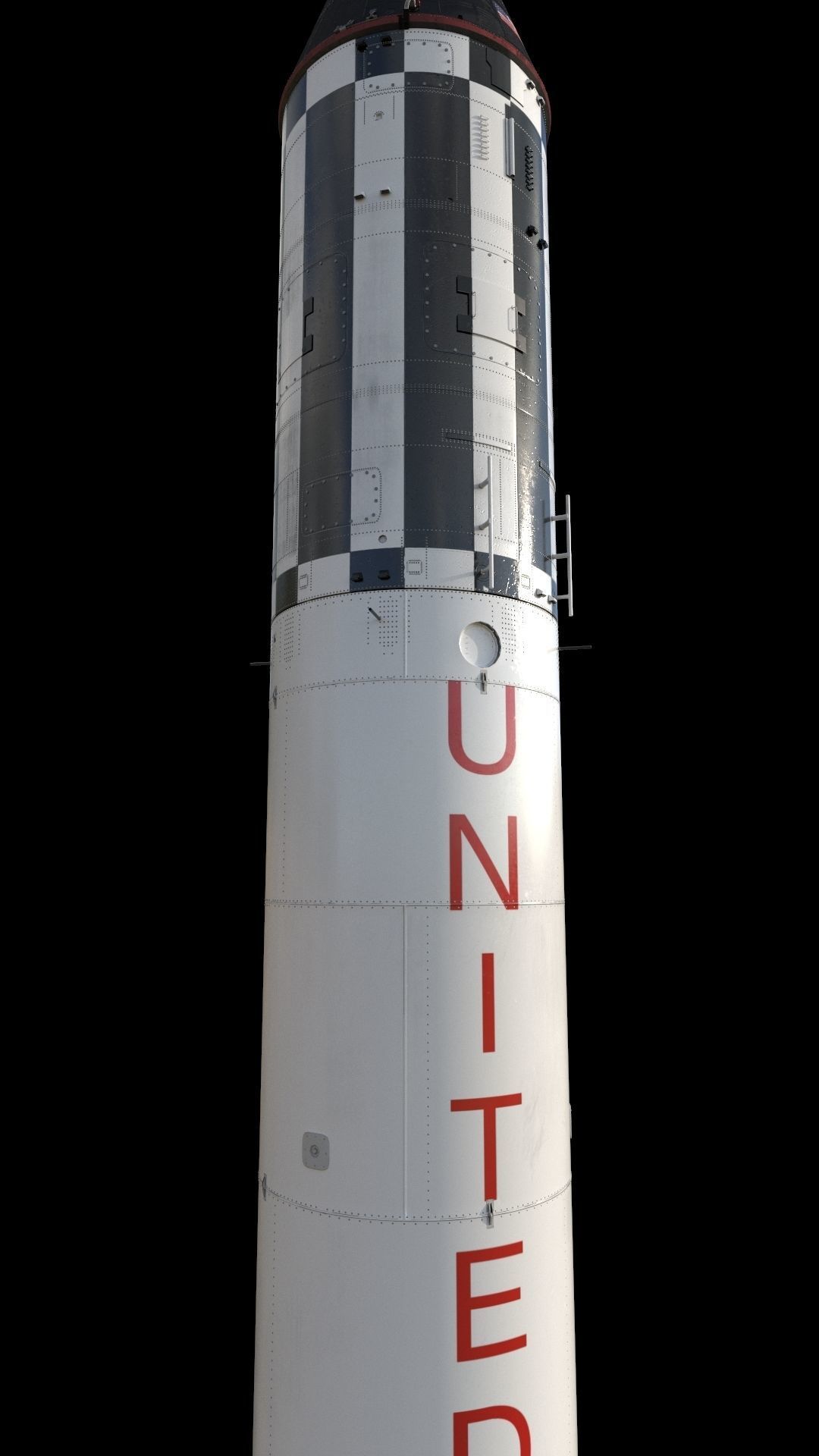 High quality 3d model Mercury-Redstone rocket 3D model_2