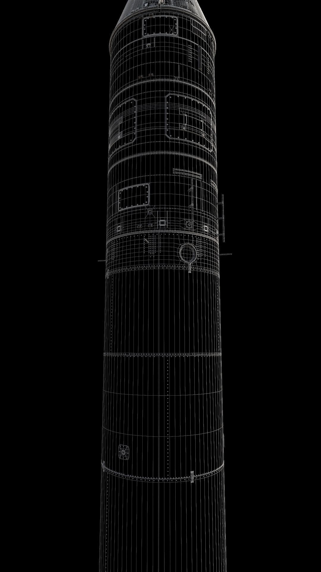 High quality 3d model Mercury-Redstone rocket 3D model_9