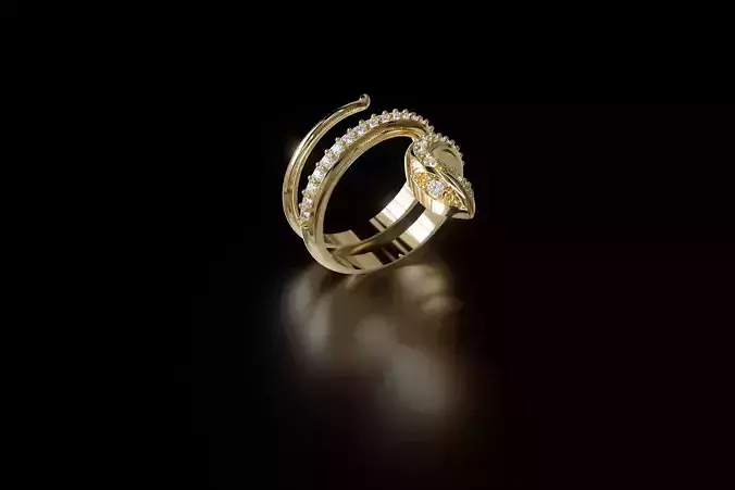 Snake ring 3D print model