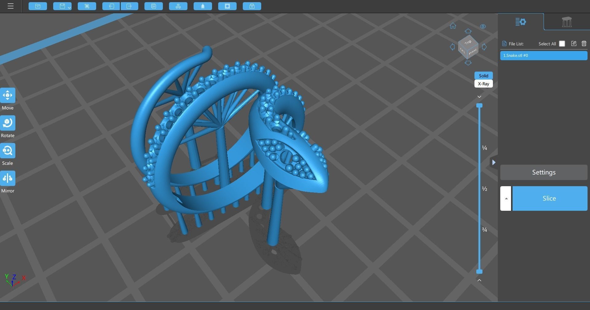 Snake ring 3D print model 3D print model_1
