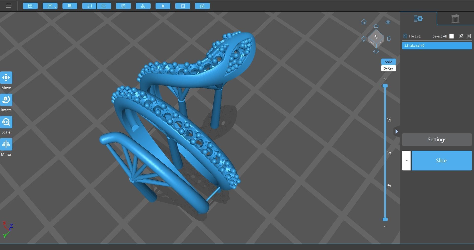 Snake ring 3D print model 3D print model_2