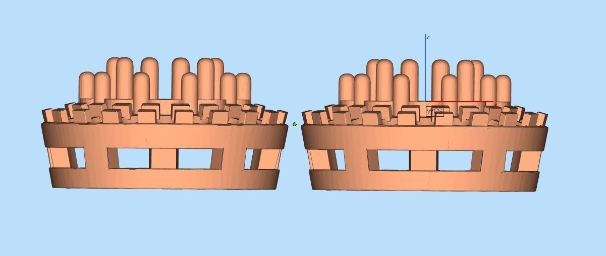 AV 297 White Diamond Ladies Halo Style Stud Earrings 3D print model_5