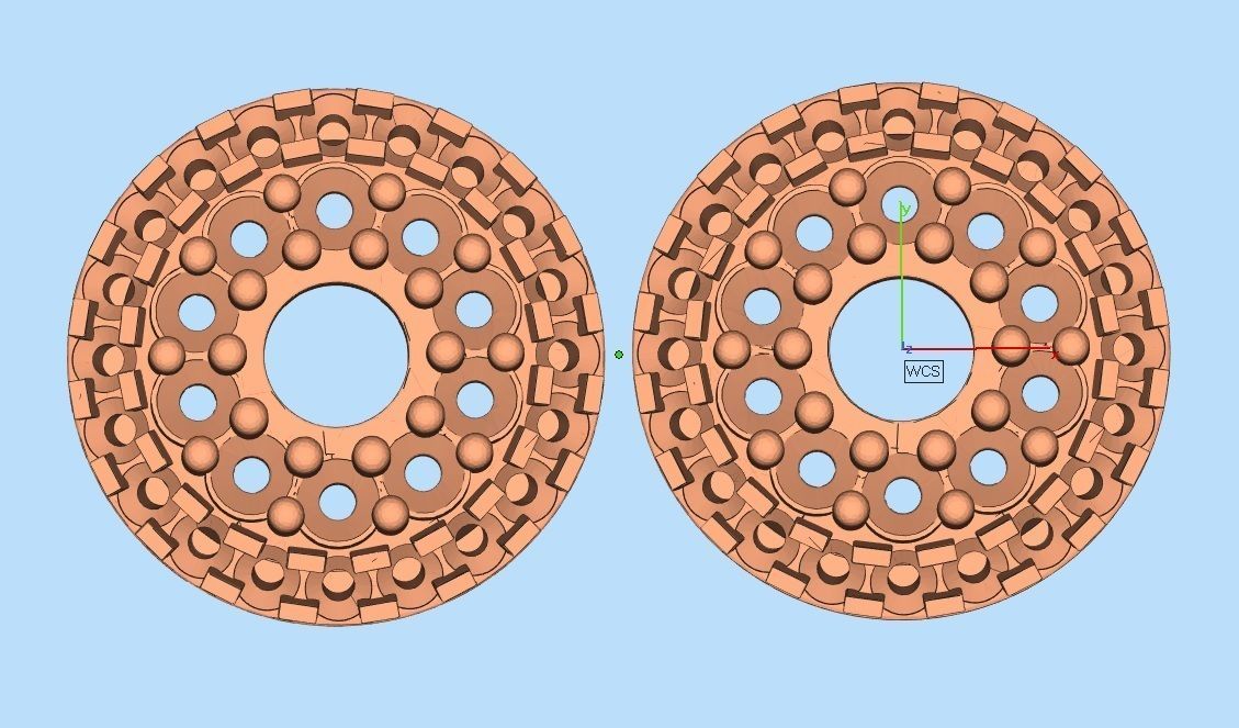 AV 297 White Diamond Ladies Halo Style Stud Earrings 3D print model_4