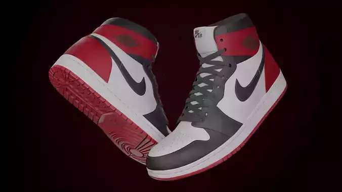 Air Jordan 1 Retro High Detail Model PBR 3D model
