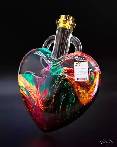 Heart-Shaped Potion 3D Model