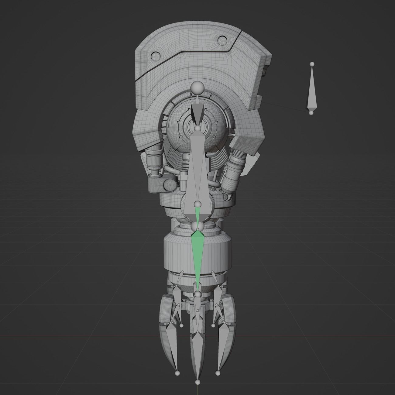 Cute Space Robot Rigged G-58 Black 3D model_22