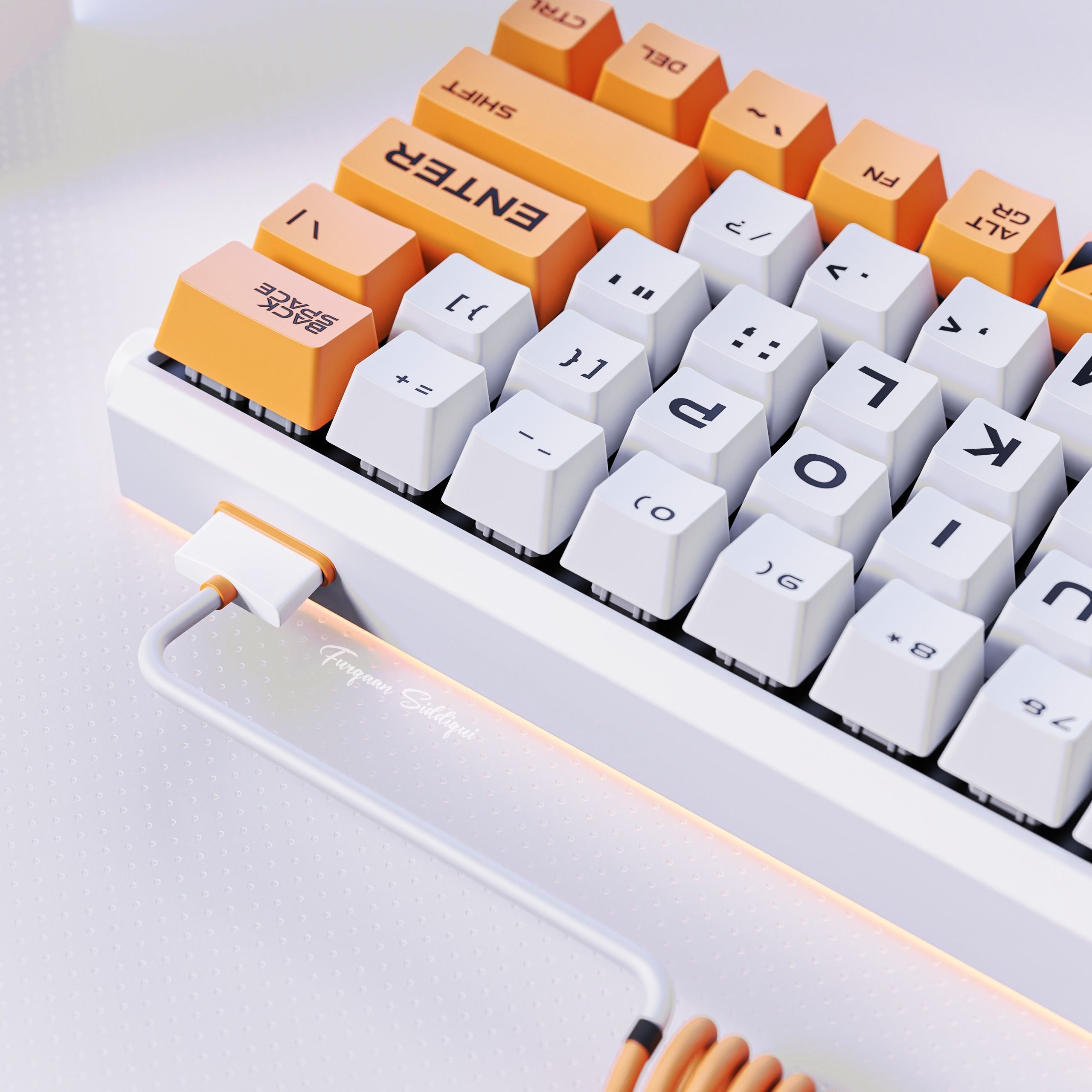 Gaming Keyboard Mid Poly 3D model_4