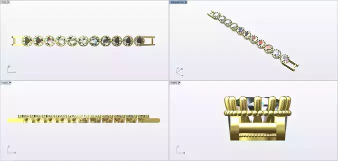 Tenis 5mm crown bracelet 