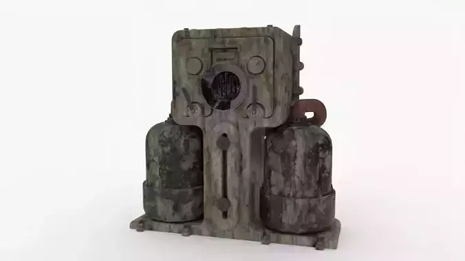4k Old Rusty Abandoned Transformer Low-poly 3D model