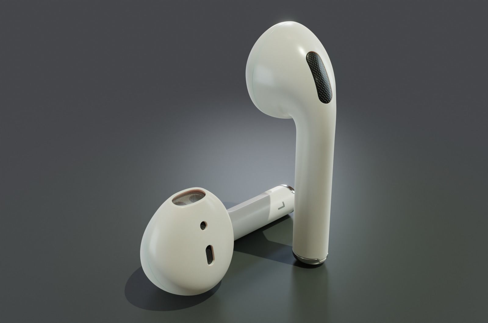 Bluetooth wireless earphone high poly model  3D model_4