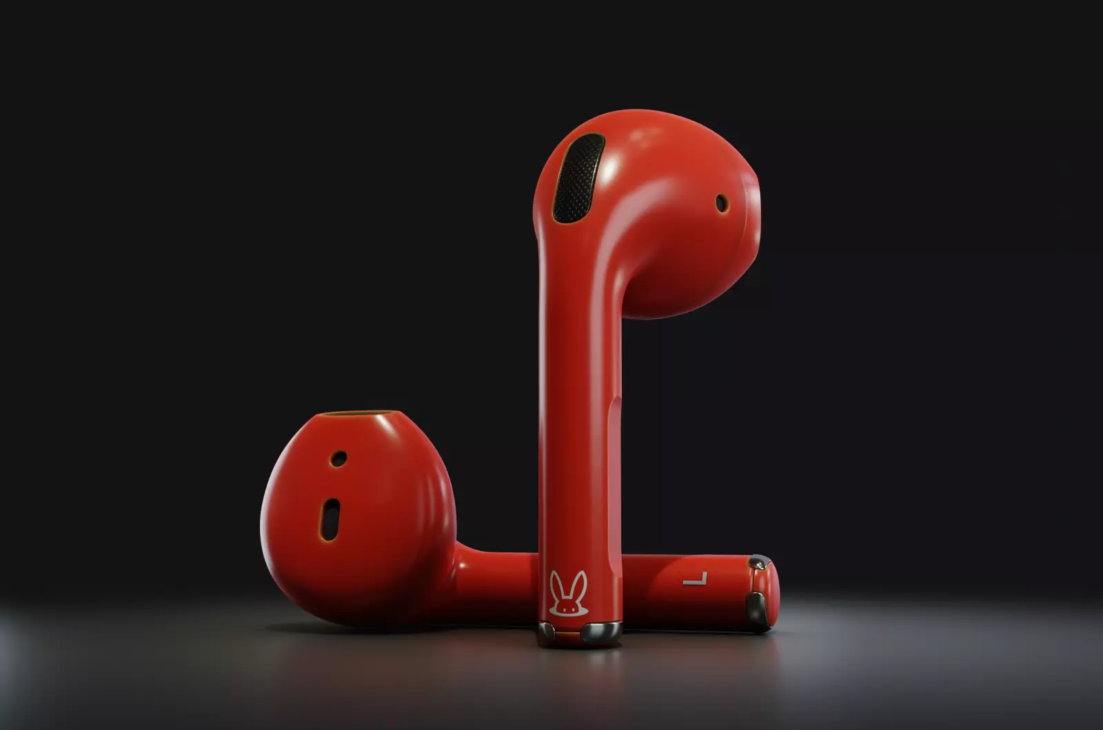 Bluetooth wireless earphone high poly model  3D model_0