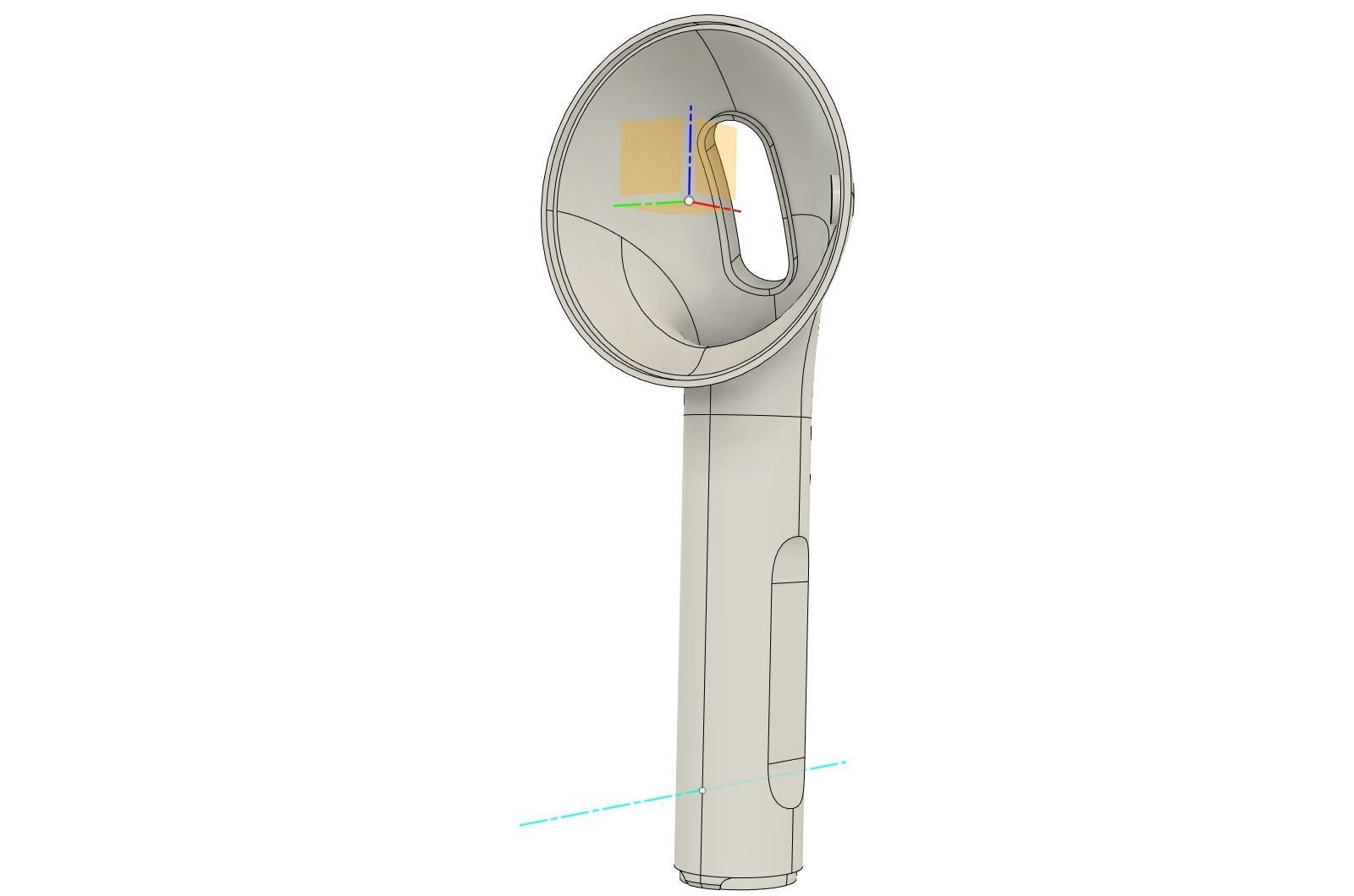 Bluetooth wireless earphone high poly model  3D model_11