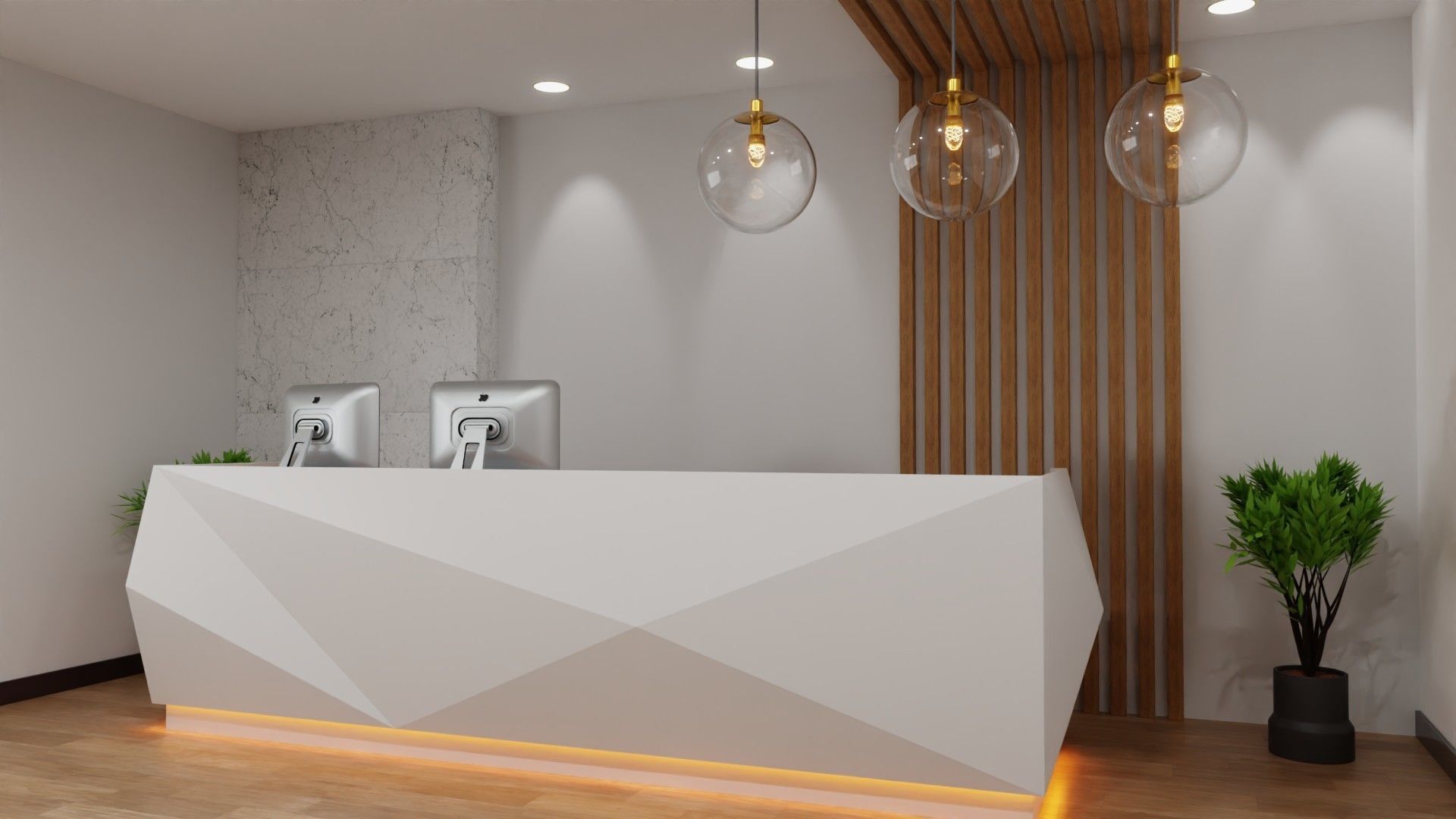 Reception Desk 3D model_3