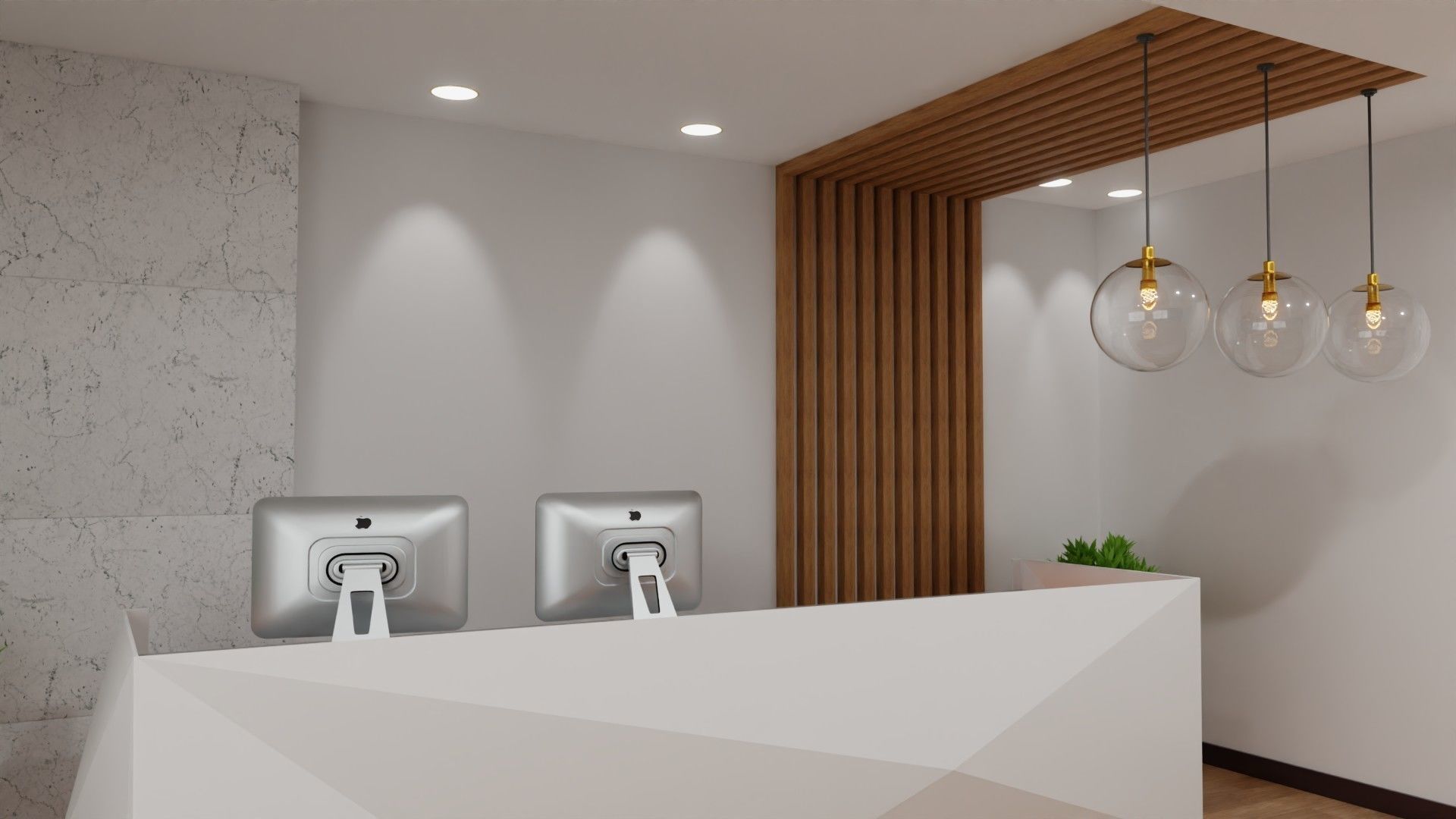 Reception Desk 3D model_2