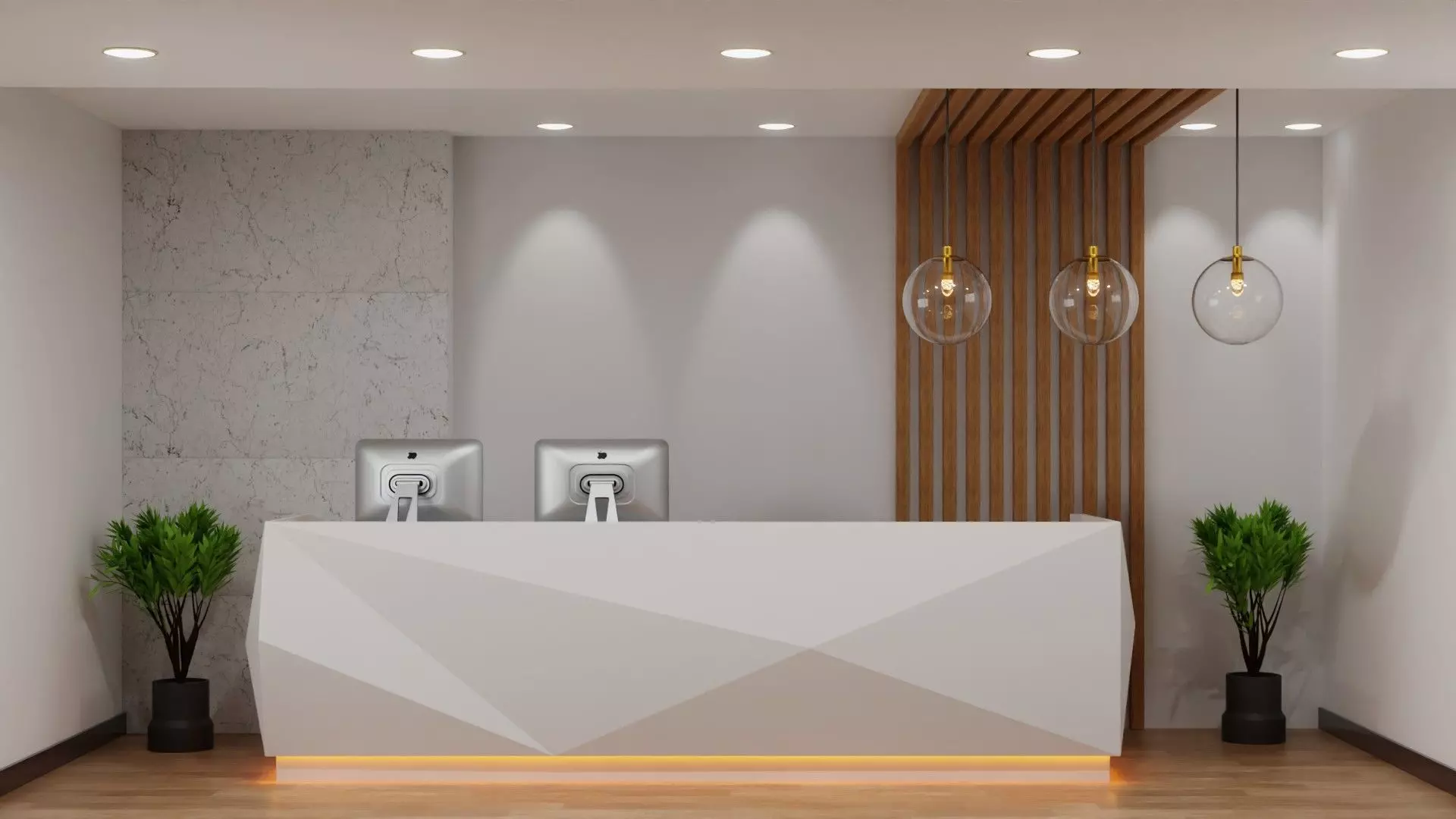 Reception Desk 3D model_0