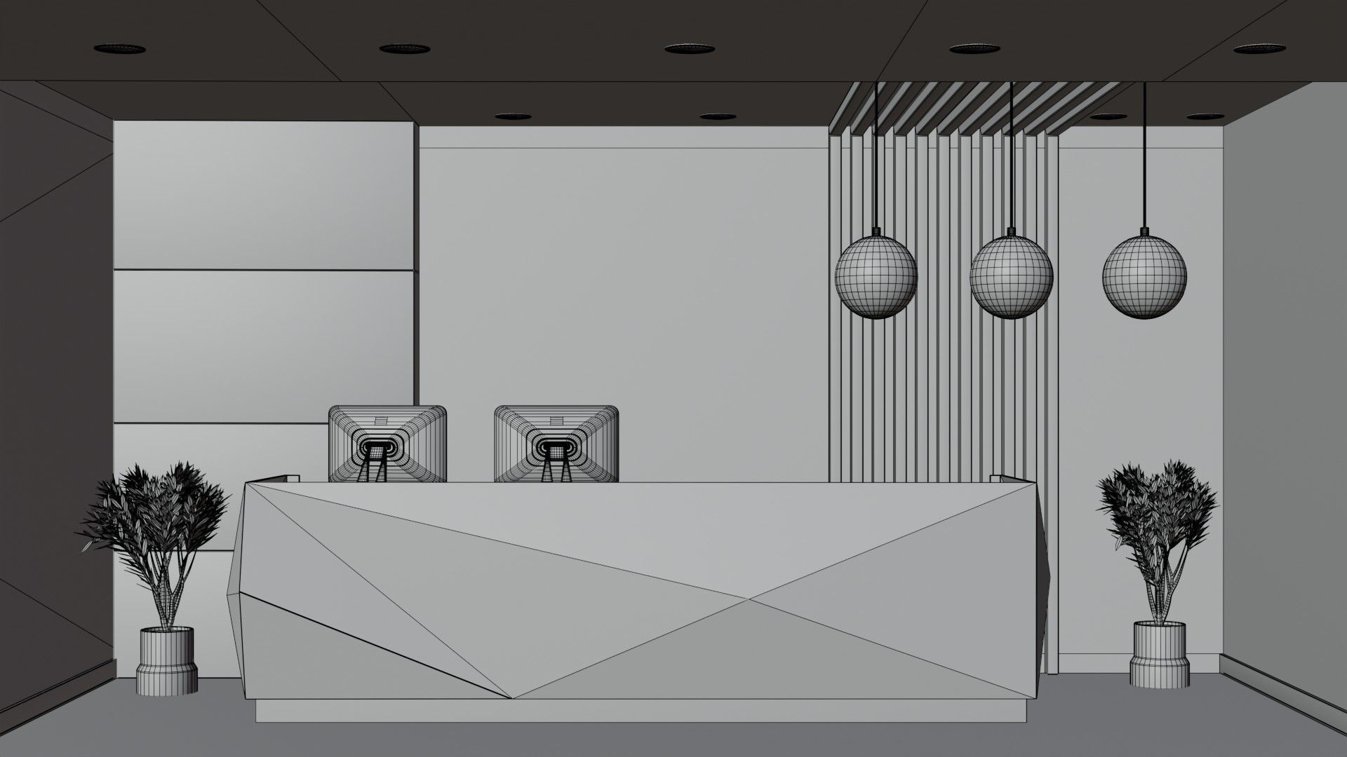 Reception Desk 3D model_5