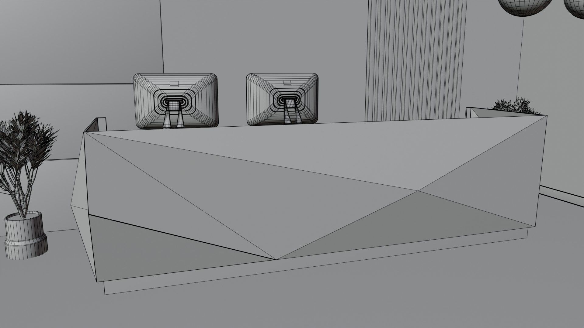 Reception Desk 3D model_6