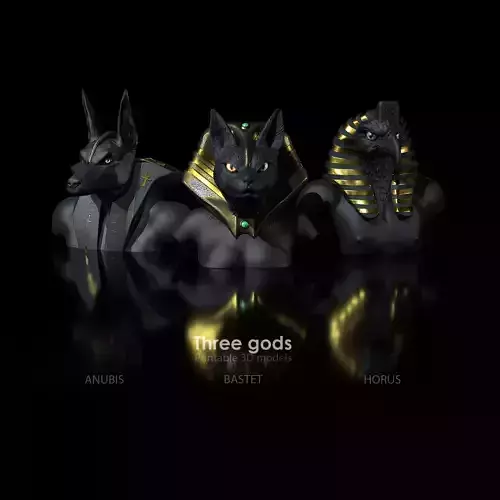3-Pack - 20 Percent Discount Gods Bastet Anubi Horus  Pack   3D print model