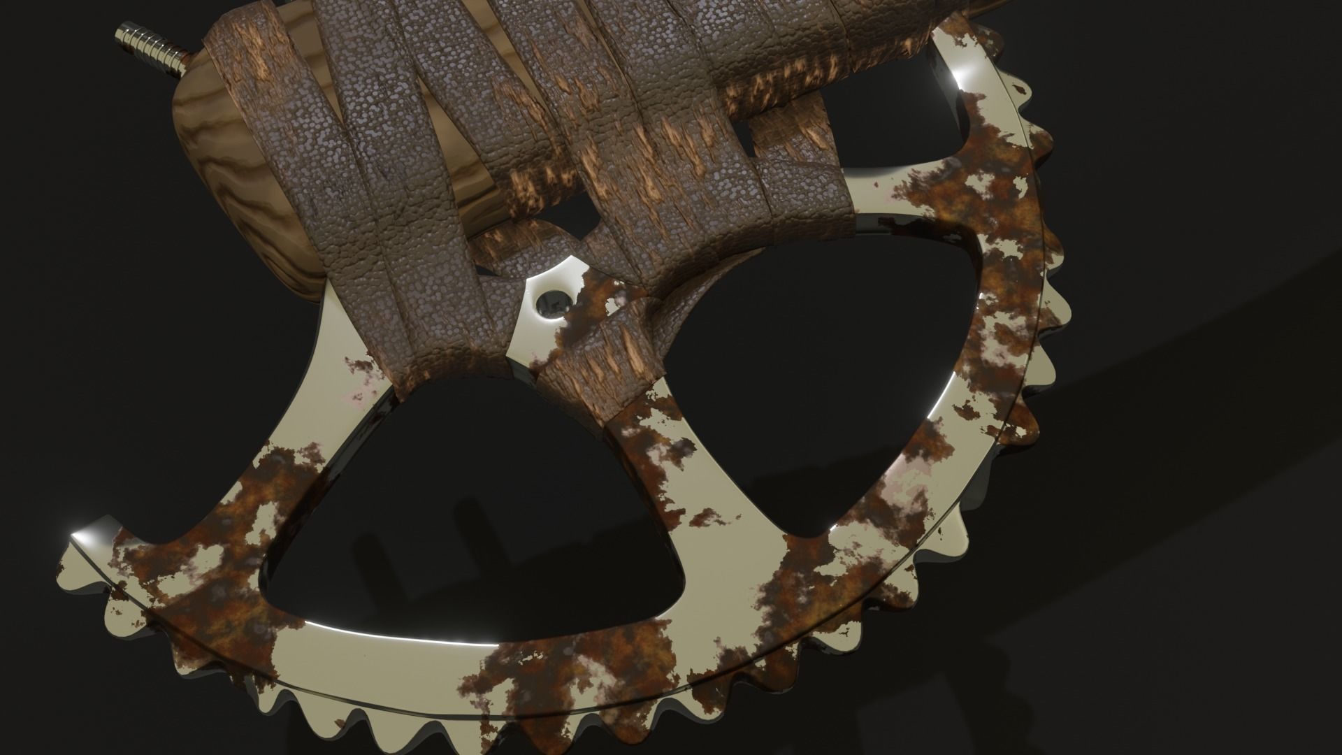 Axe craft Low-poly 3D model_8