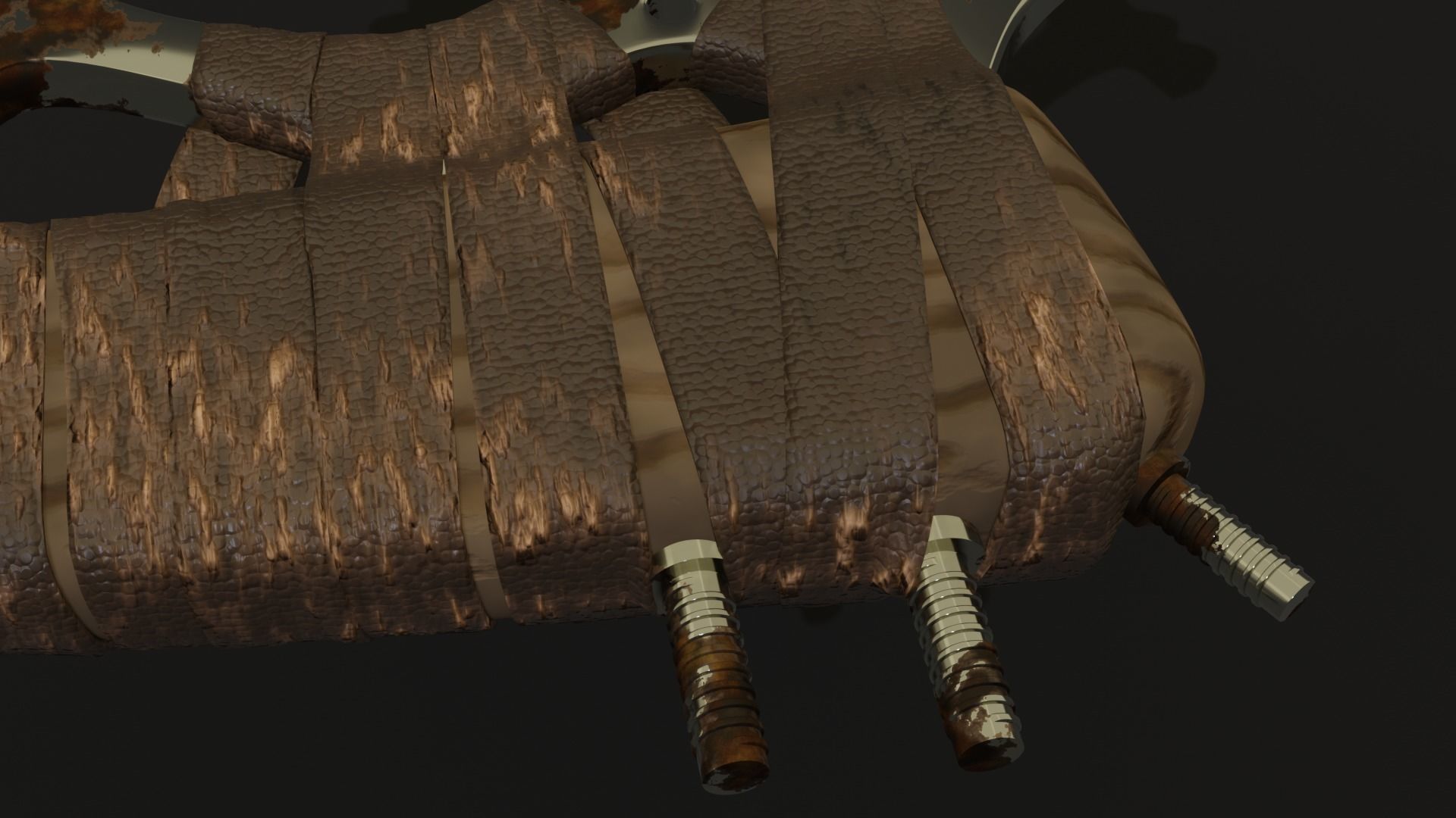 Axe craft Low-poly 3D model_9