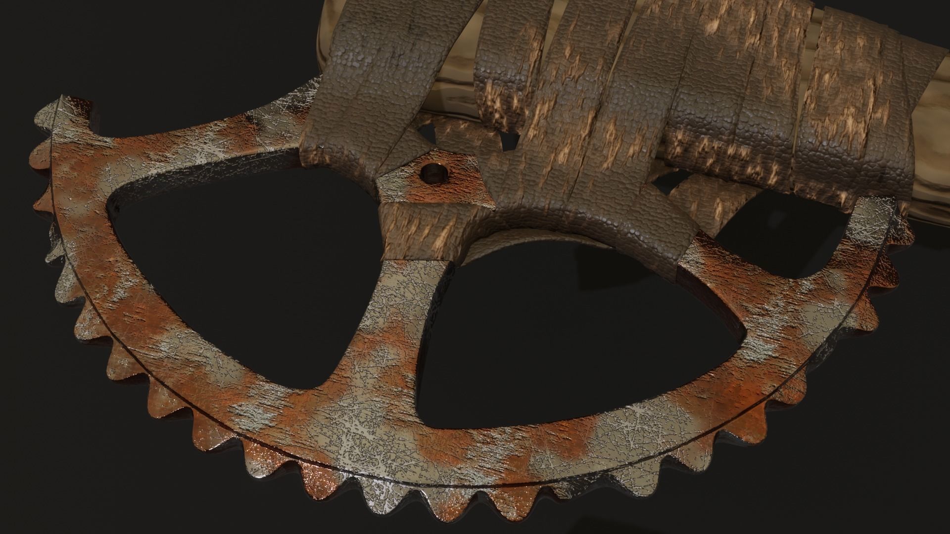 Axe craft Low-poly 3D model_4