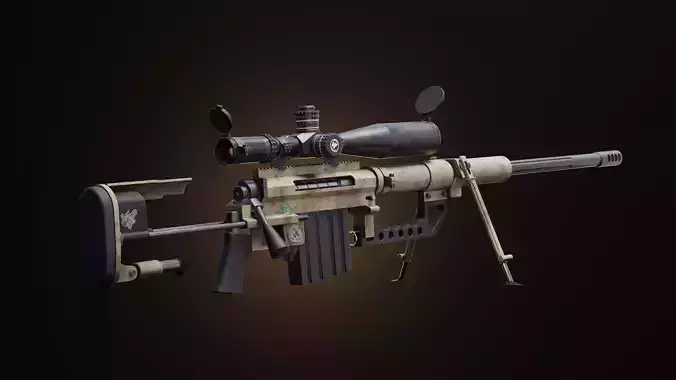 Rifle M200 Intervention Optic Sniper 3D model