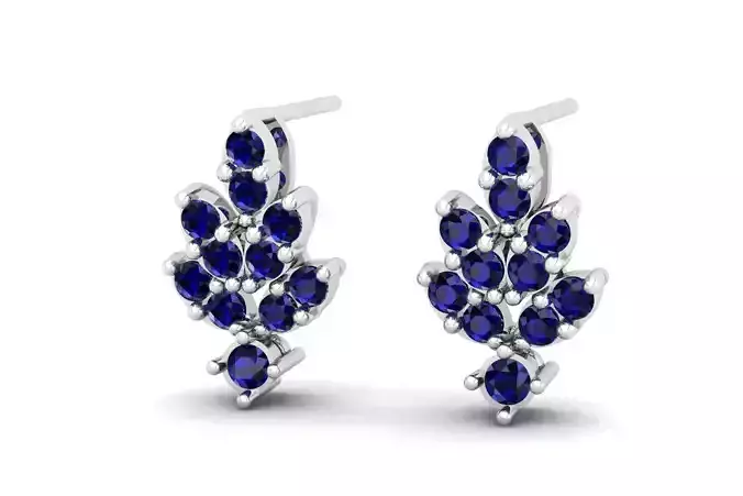 Leaf Diamond Earring E 16