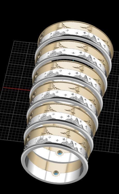 the rings of day and night 3D print model_9