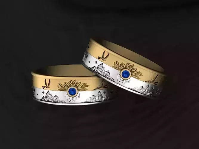 the rings of day and night 3D print model the rings of day and night 3D print model