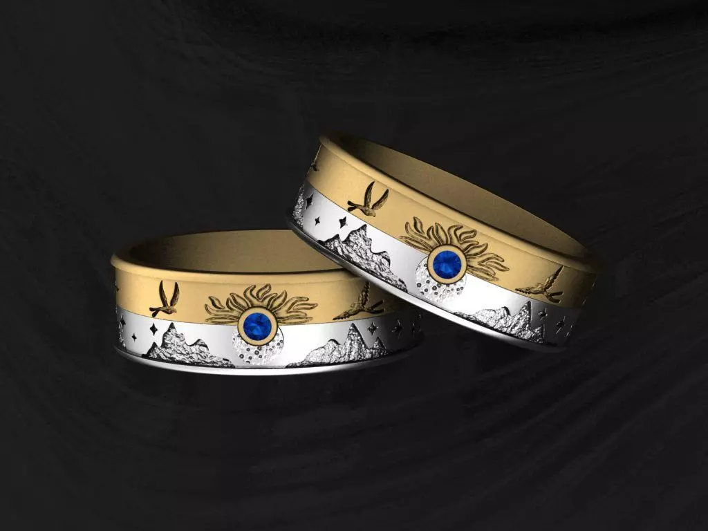 the rings of day and night 3D print model_0