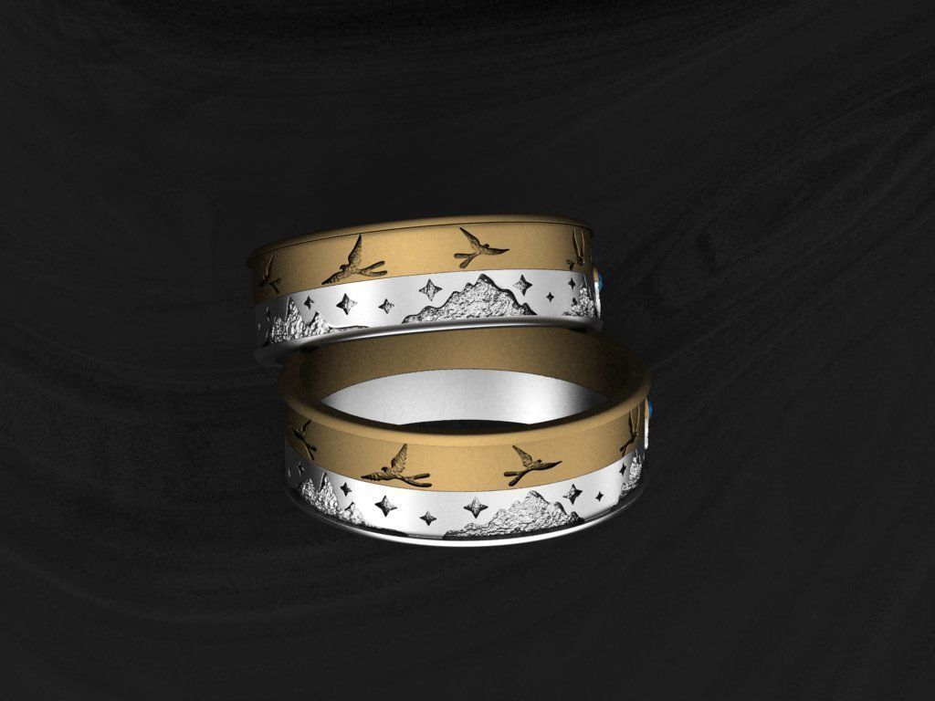 the rings of day and night 3D print model_2