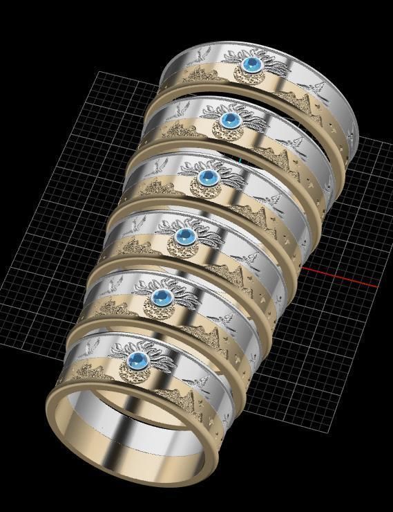 the rings of day and night 3D print model_4
