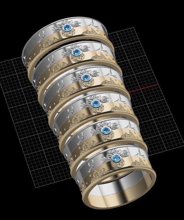 the rings of day and night 3D print model_3