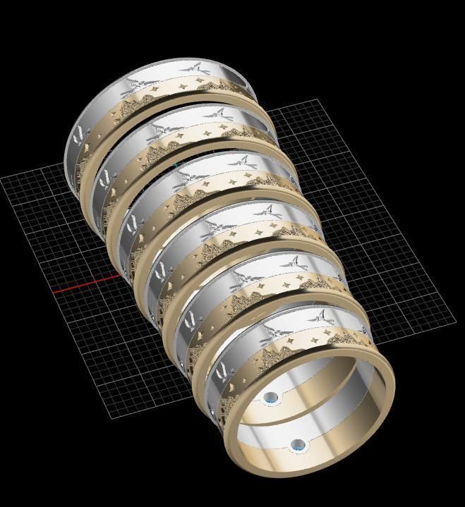 the rings of day and night 3D print model_5