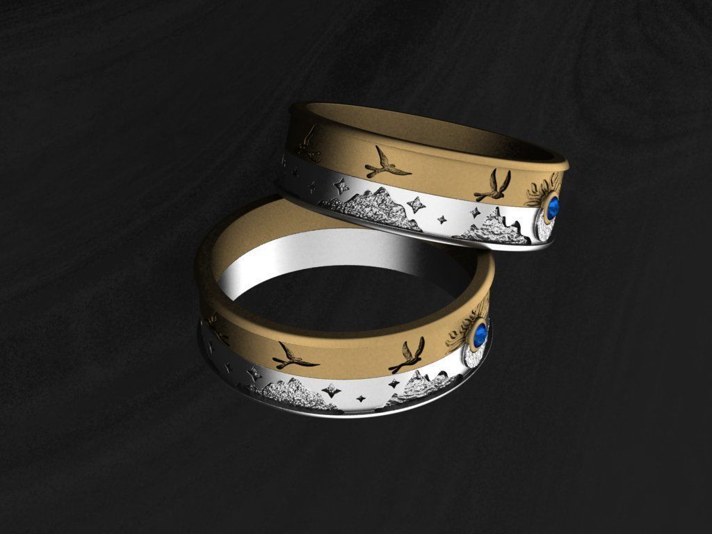 the rings of day and night 3D print model_1
