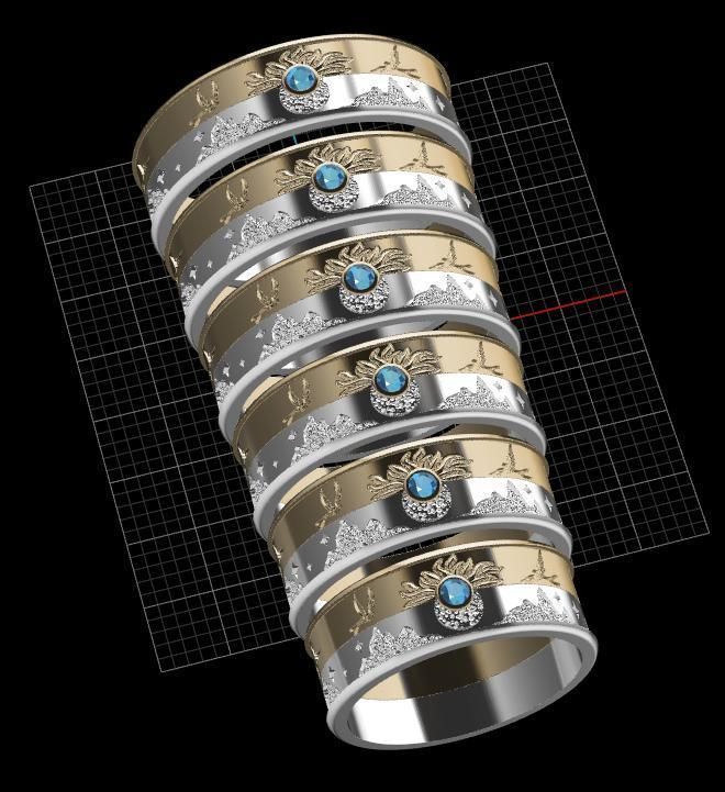 the rings of day and night 3D print model_10
