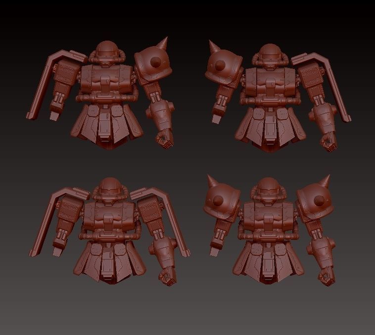 ZAKU 2 robot 3D print model_19