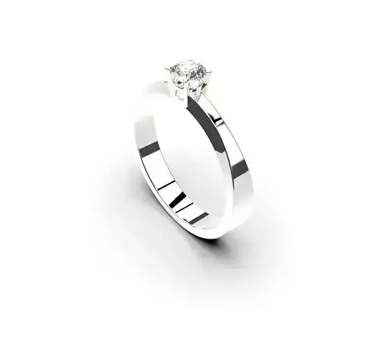 Solitario montatura - diamond solitaire ring 3D print model 3D print model