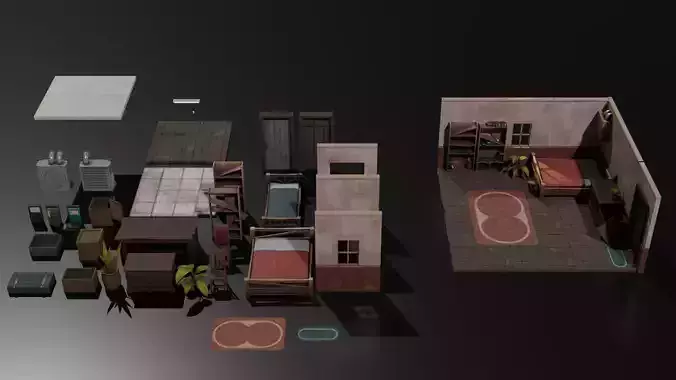 Interior Pack - Low poly Game Assets