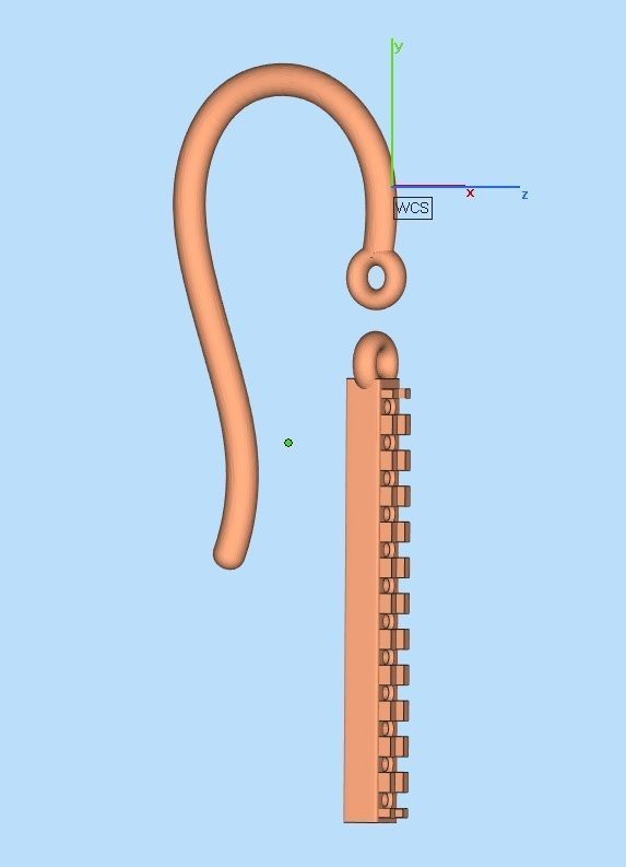 AV 318 Diamond Ladies Fashion Dangling Earrings 3D print model_5