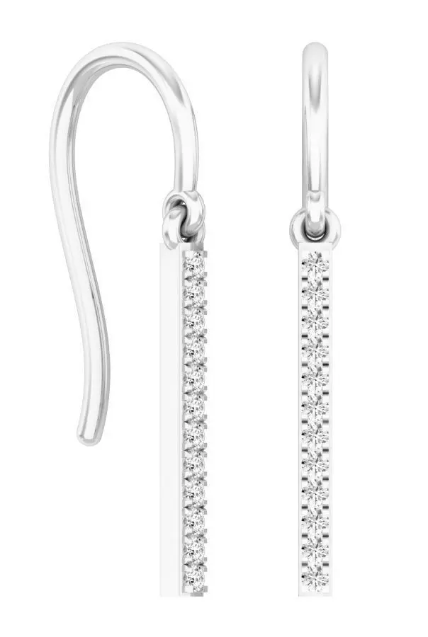 AV 318 Diamond Ladies Fashion Dangling Earrings 3D print model_0