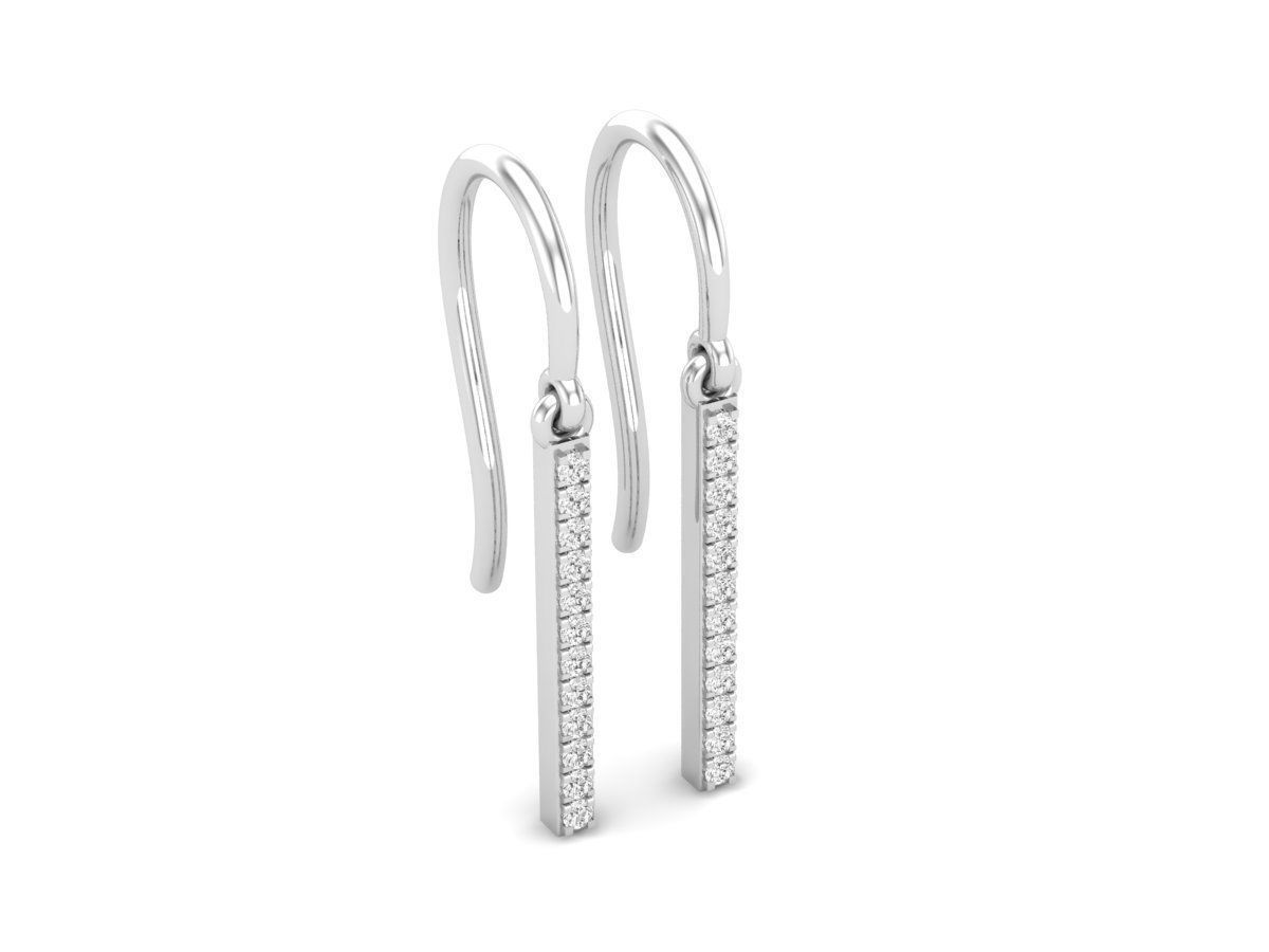 AV 318 Diamond Ladies Fashion Dangling Earrings 3D print model_1
