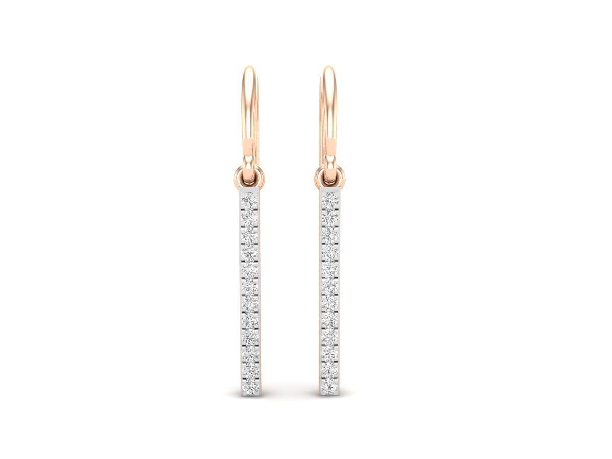 AV 318 Diamond Ladies Fashion Dangling Earrings 3D print model_9